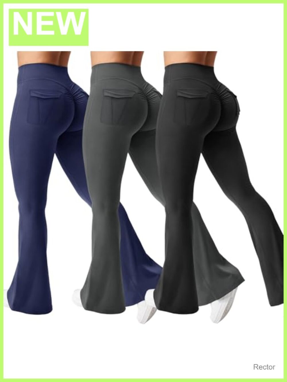 Flare Leggings with Pockets High Waisted Workout Yoga Pants Boot Cut